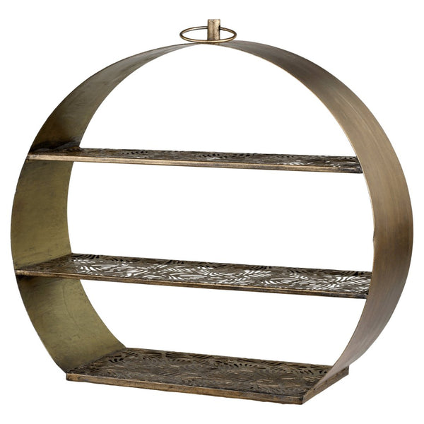 Antique Brass Shelf with Pattern Chic Antique