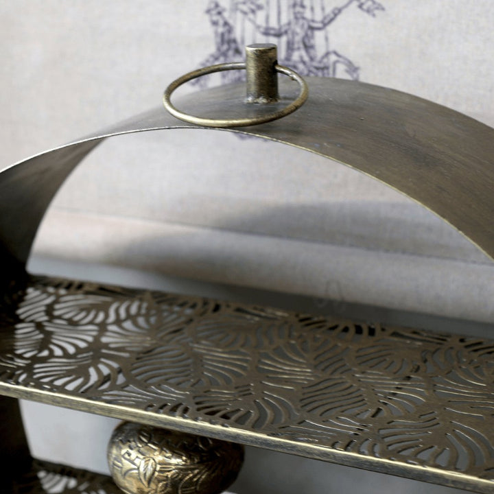 Antique Brass Shelf with Pattern Chic Antique