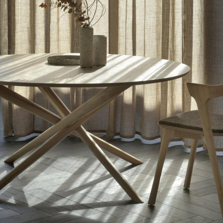 Ethnicraft Mikado Round Dining Table - Pod Furniture Ireland