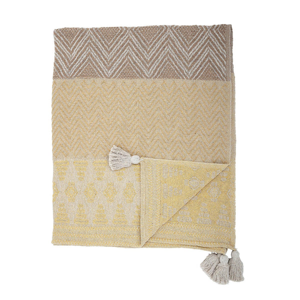 Cotton Throw - Yellow Bloomingville