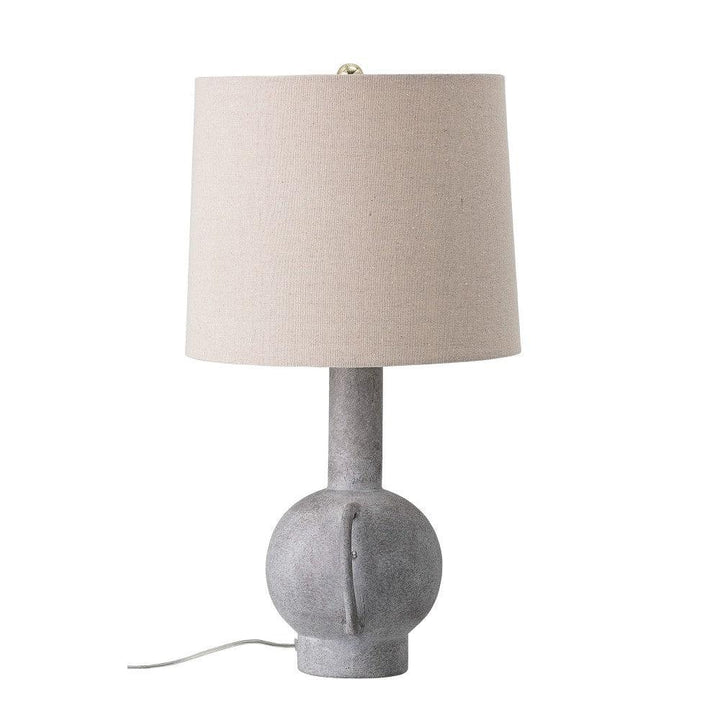 Clae Grey Table Lamp & Linen Shade Bloomingville