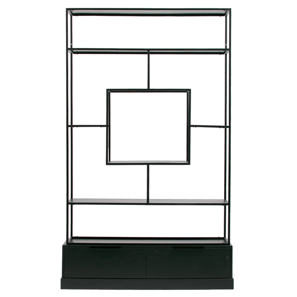 Fons Cabinet Metal Wood in Black Podfurniture