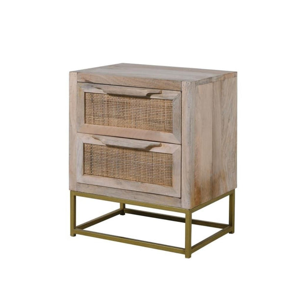 Abel Cane 2 Drawer Bedside Table Coachhouse