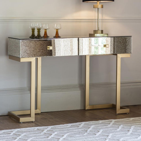 Amberley 2 Drawer Console Table Gallery Direct