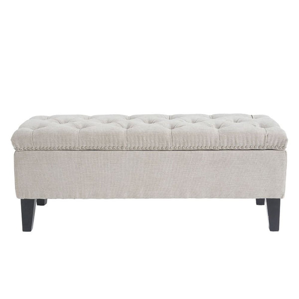 Anastasia Storage Ottoman in Chalk - Pod Furniture Ireland