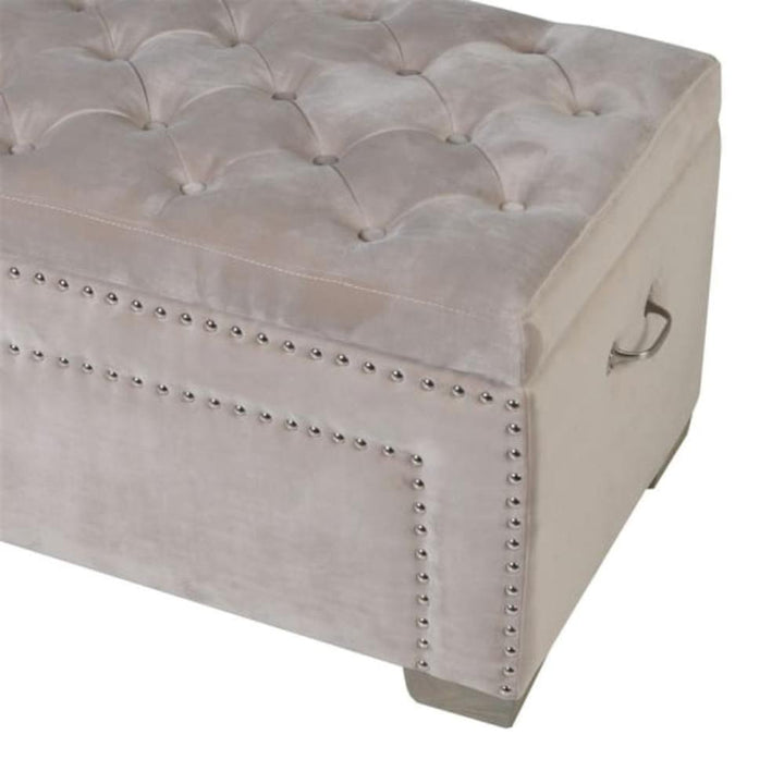 Avery Buttoned and Studded Bedding Box Coachhouse
