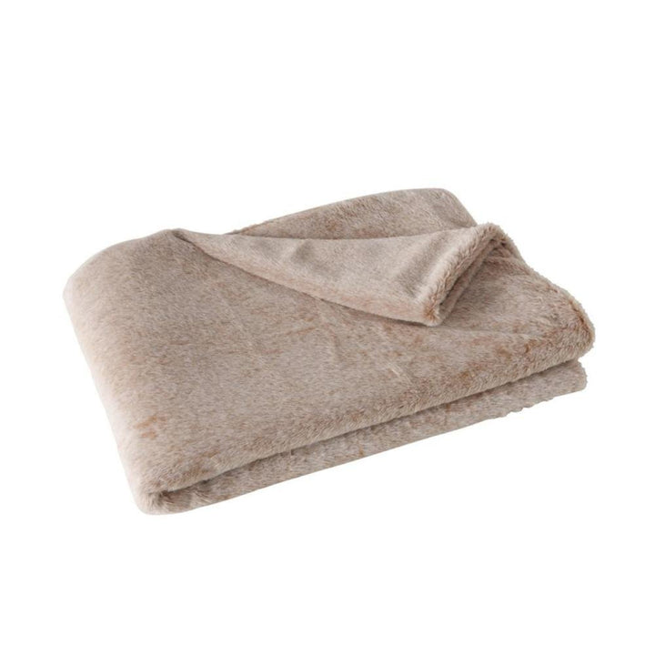 Beige Fluffy Blanket - Pod Furniture Ireland