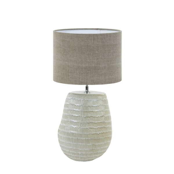 Britt Table Lamp with Beige Shade - Pod Furniture Ireland