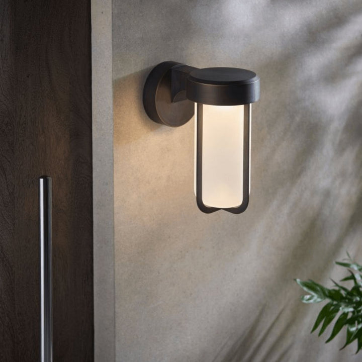 Alva Outdoor Wall Light Bronze/Frosted Gallery Direct