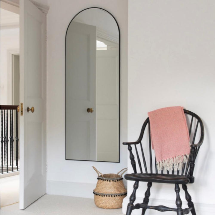 Brook Tall Iron Framed Arched Mirror - Pod Furniture Ireland