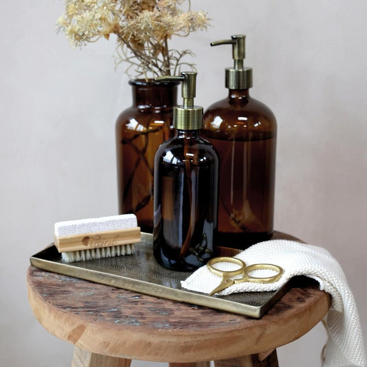 Brown Soap Bottle with Pump - Pod Furniture Ireland