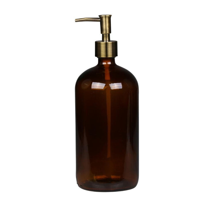Brown Soap Bottle with Pump - Pod Furniture Ireland