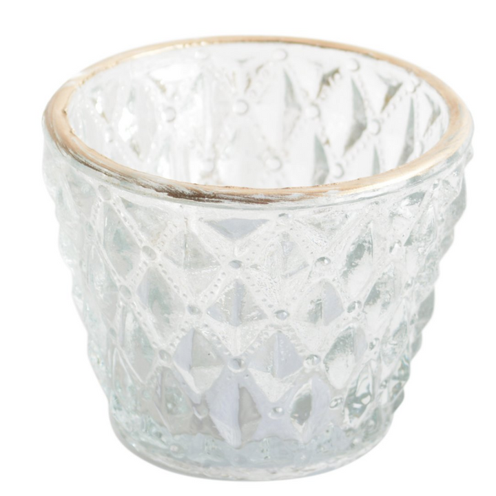 Tea Light Holder Gold Diamond Grand Illusions