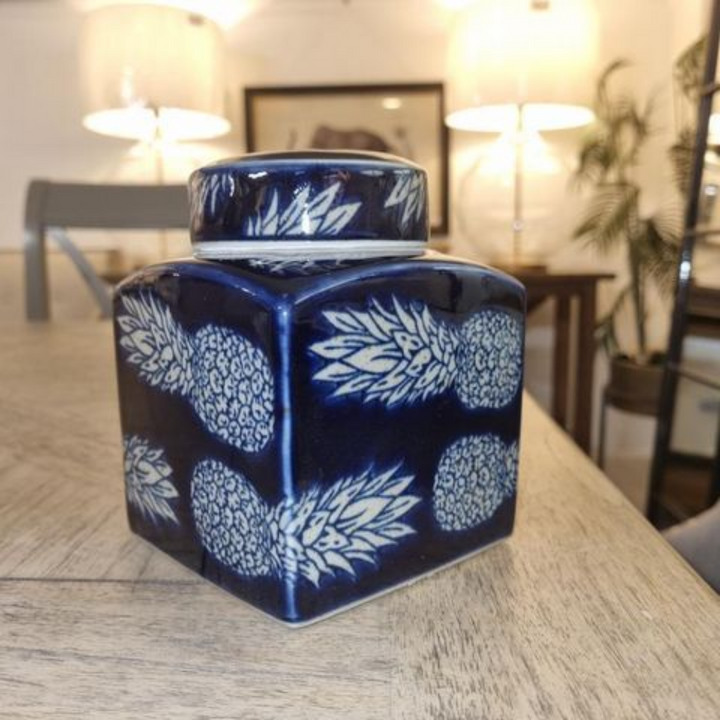 Tea Jar - Blue Grand Illusions