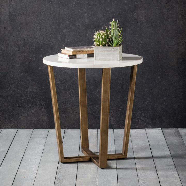 Cleo Round Side Table Marble Gallery Direct