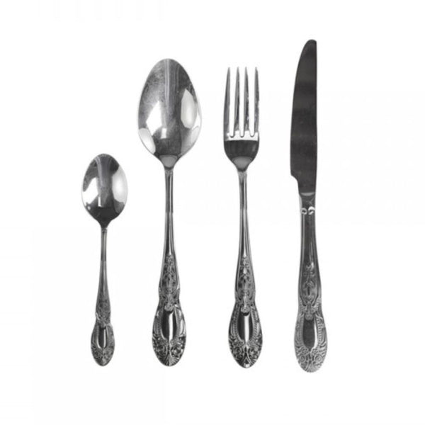Silver Cutlery w. decor set of 4 Chic Antique