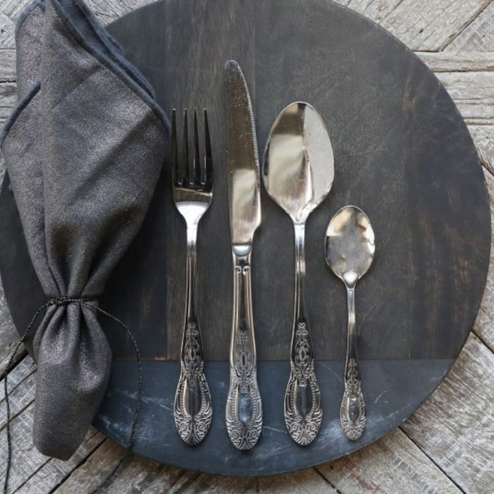 Silver Cutlery w. decor set of 4 Chic Antique