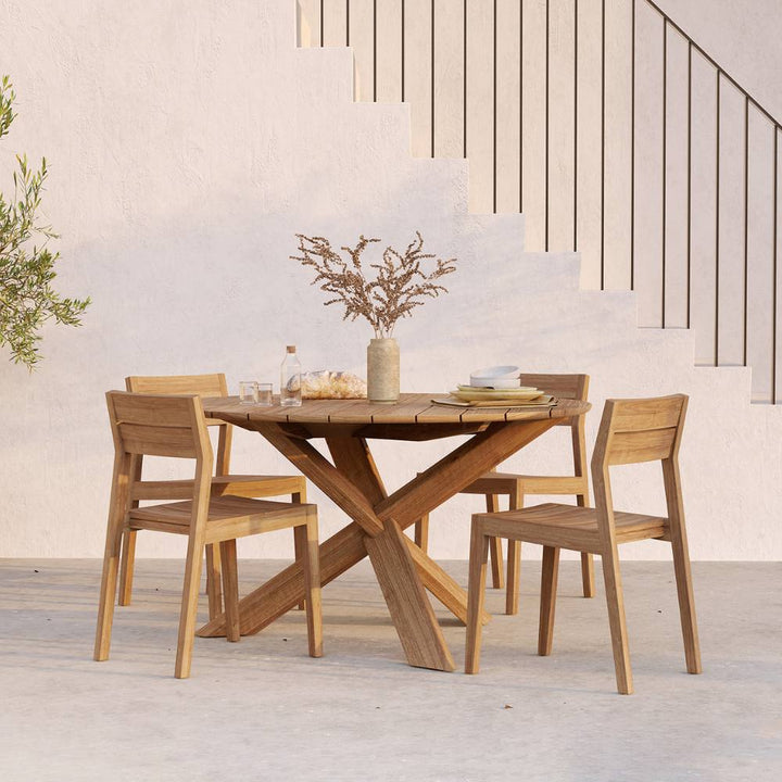 Ethnicraft Circle Outdoor Dining Table - Pod Furniture Ireland