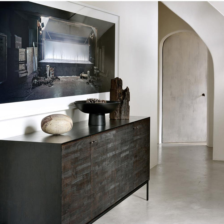 Ethnicraft Grooves Sideboard - Teak Black - Pod Furniture Ireland