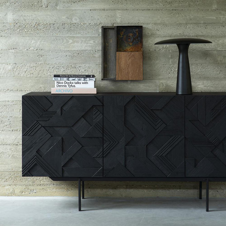 Ethnicraft Graphic Sideboard - Teak Black - Pod Furniture Ireland