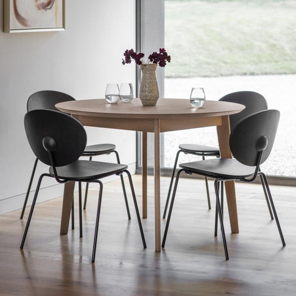 Forden Round Dining Table Grey 110cm Gallery Direct