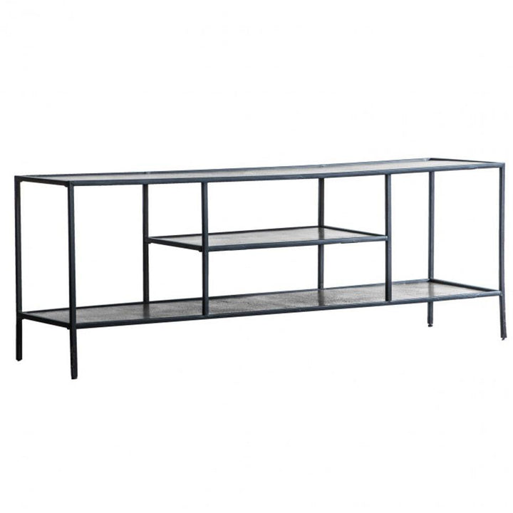 Hadston Media Unit Antique Silver Gallery Direct