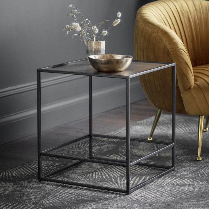 Hadston Side Table Antique Gold Gallery Direct