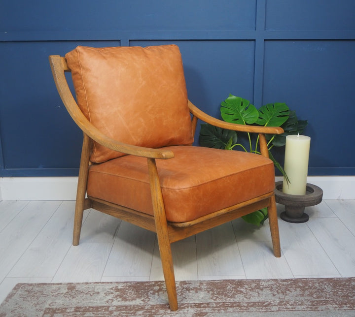 Reliant Armchair Brown Leather Gallery Direct