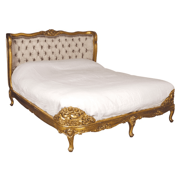 Mansart King Bed - Gold Silk - 5 ft CoachHouse