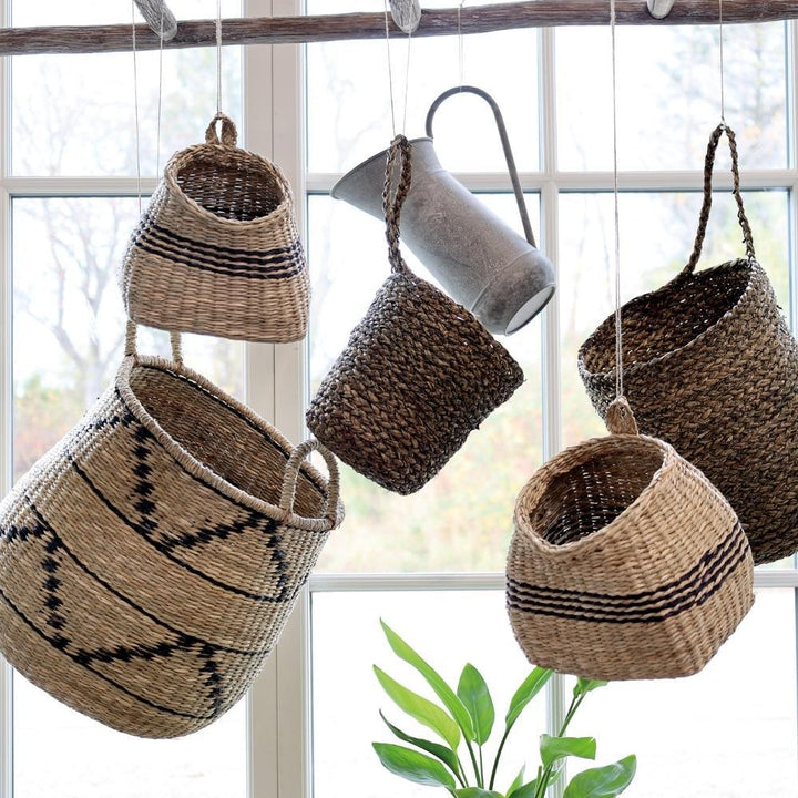 Large Striped Hanging Basket Podfurniture