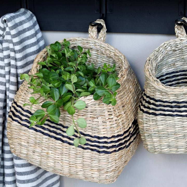 Large Striped Hanging Basket Podfurniture