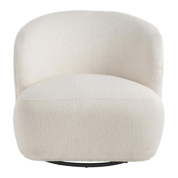 Leo Swivel Armchair Blanc D'Ivoire