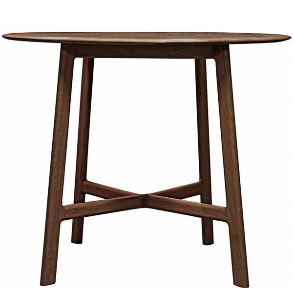 Madrid Round Dining Table Walnut 100cm Gallery Direct