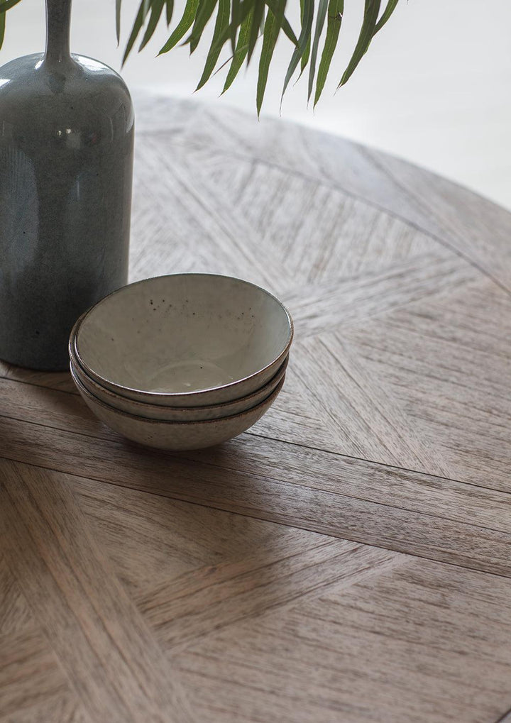 Mustique Round 1 Drawer Side Table Gallery Direct