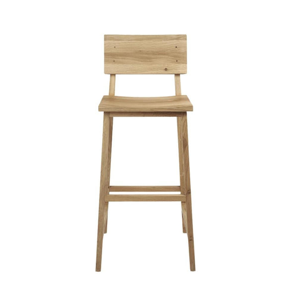 Ethnicraft - N4 Bar Stool Oak - Pod Furniture Ireland