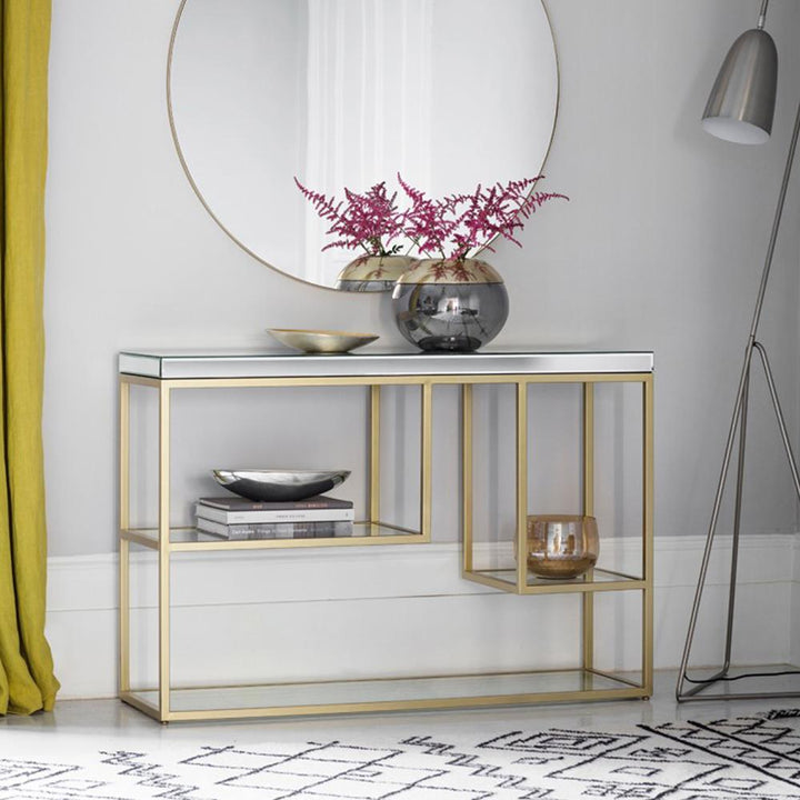 Pippard Console Table Champagne Gallery Direct