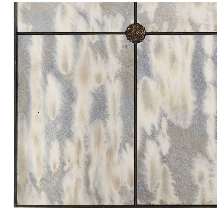 Raphaël Large Glass Aged Finish Mirror Blanc D'Ivoire