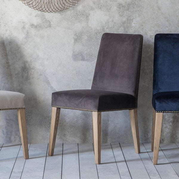 Rex Dining Chair Mouse Velvet Gallery Direct