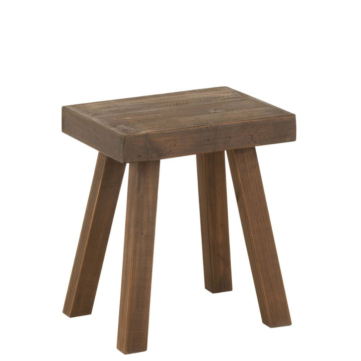 Low Rustic Wooden Stool Jolipa