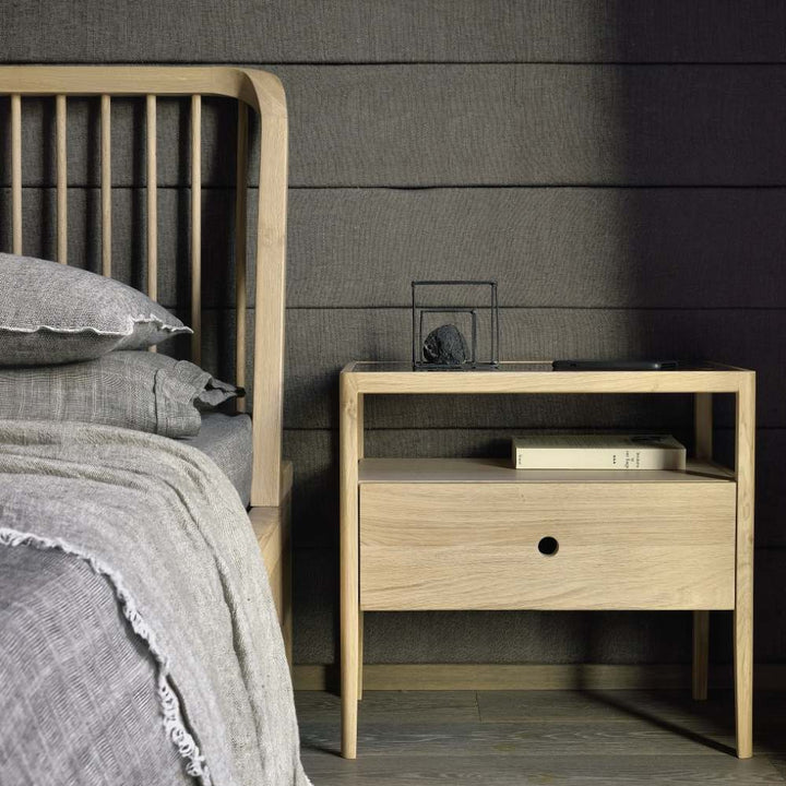 Ethnicraft Spindle Bedside Table - Pod Furniture Ireland