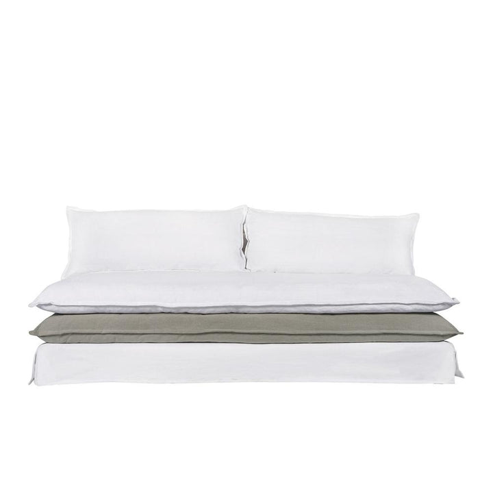 Theo Sofa - White and Grey - 220cm Blanc D'Ivoire