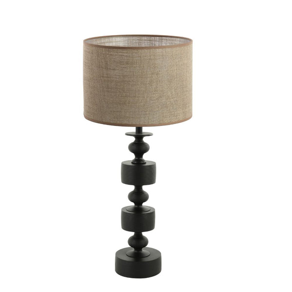 Tosca Black Table Lamp with Shade Light & Living