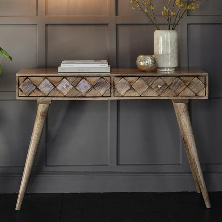 Turin Console Table Burnt Wax Gallery Direct