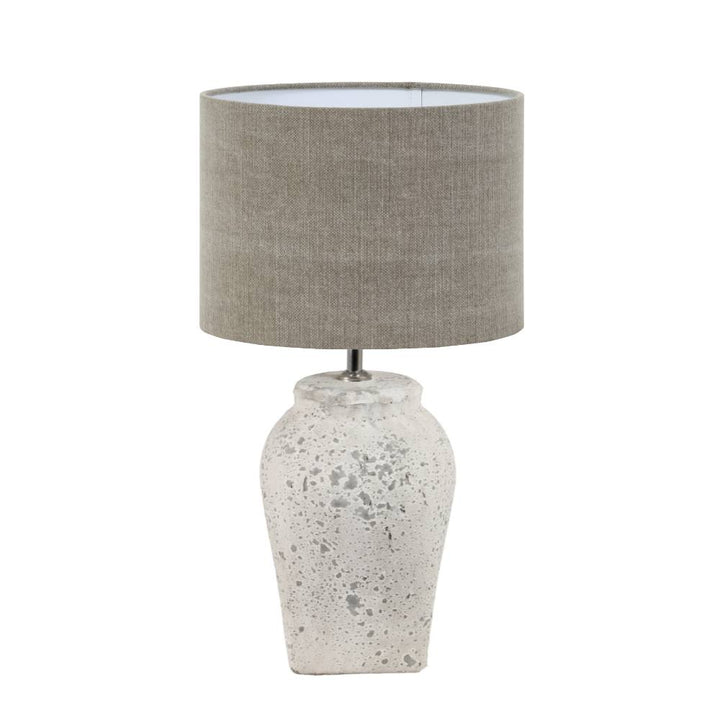Ulla Grey Table Lamp with Shade Light & Living