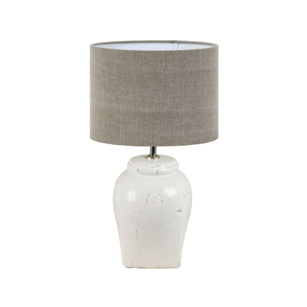 Ulla White Table Lamp with Shade Light & Living