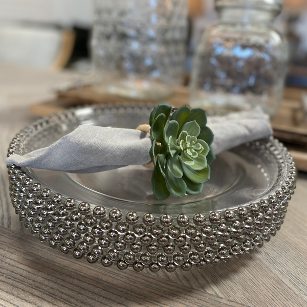 Silver Bead Charger Podfurniture