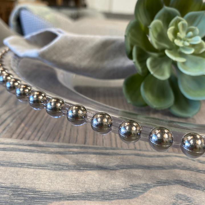 Silver Bead Charger Podfurniture