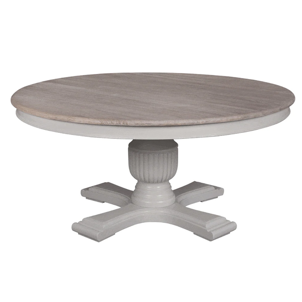 Sienna Round Dining Table 160cm 6-8 Seater in Grey Kelston House