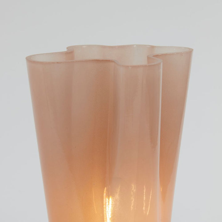 Table Lamp LED Old Pink Glass Light & Living