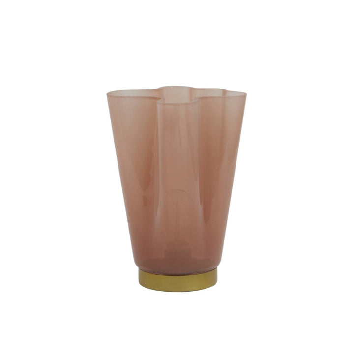 Table Lamp LED Old Pink Glass Light & Living